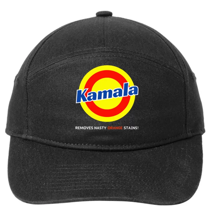 Vote Kamala Harris Removes Nasty Orange Stains Detergent Fun 7-Panel Snapback Hat