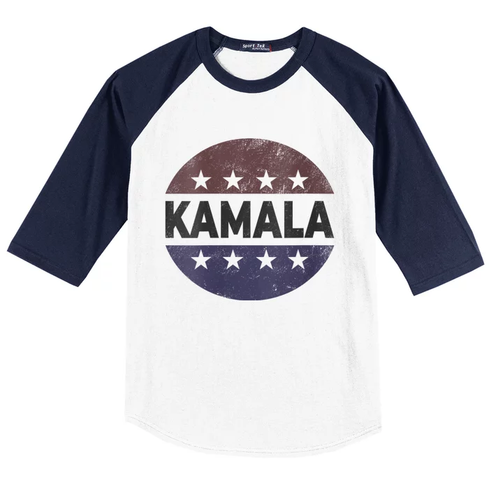 Vintage Kamala Harris 2024 For President Election Campaign Baseball Sleeve Shirt