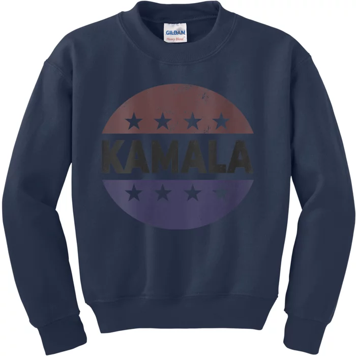 Vintage Kamala Harris 2024 For President Election Campaign Kids Sweatshirt