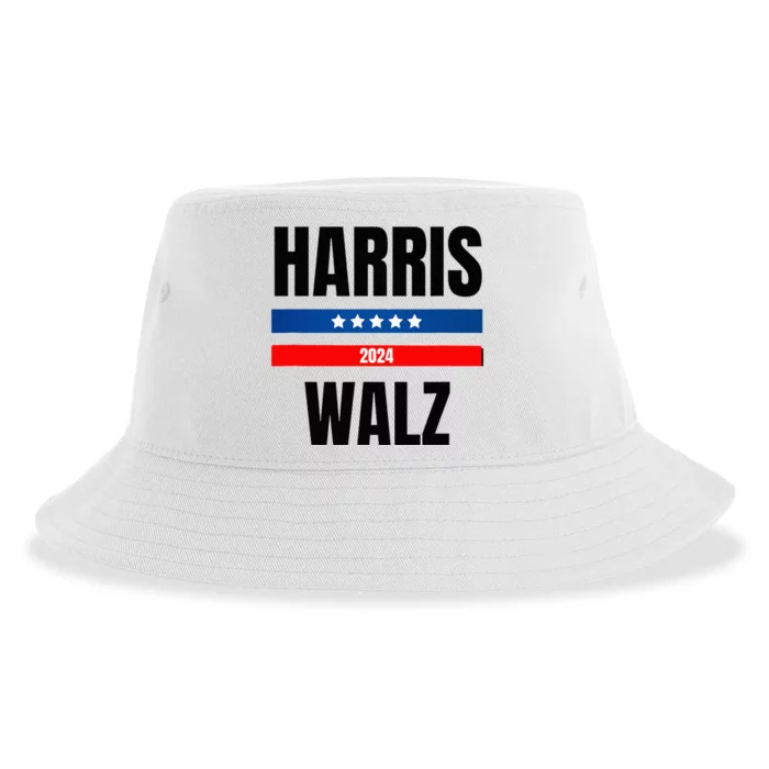 Vote Kamala Harris Tim Walz Ticket Democratic Equality Right Sustainable Bucket Hat