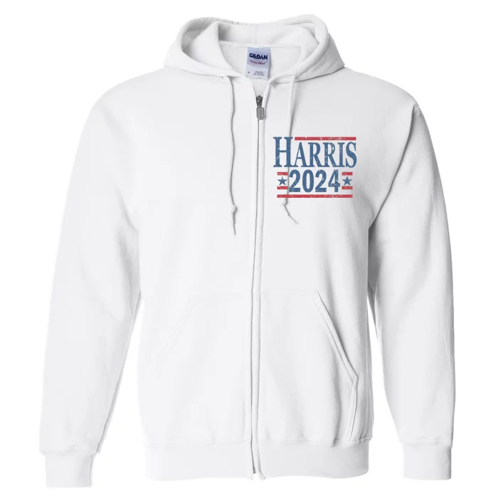 Vintage Kamala Harris 2024 Full Zip Hoodie