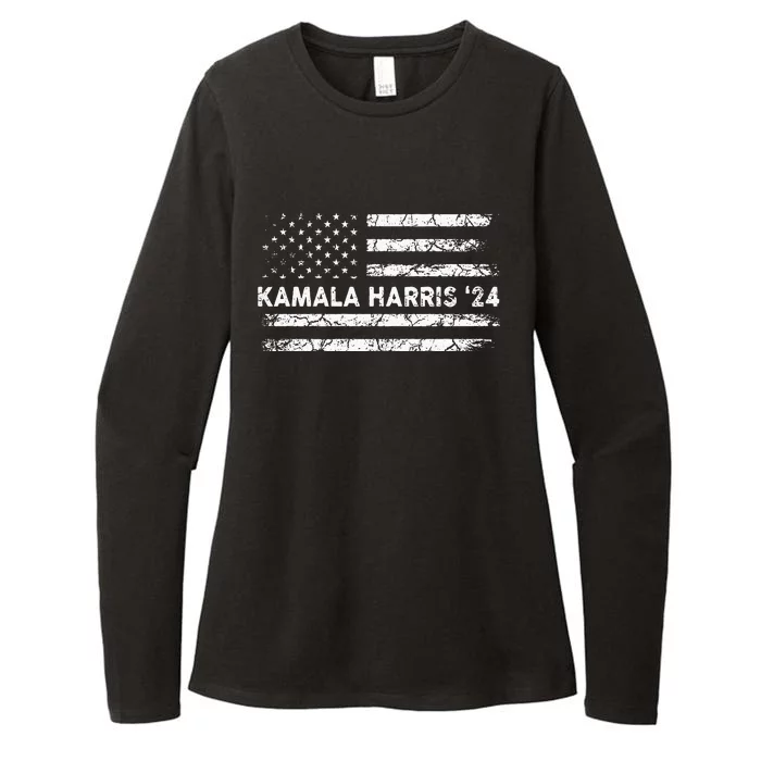 Vintage Kamala Harris 2024 For President Election Campaign Zip Womens CVC Long Sleeve Shirt