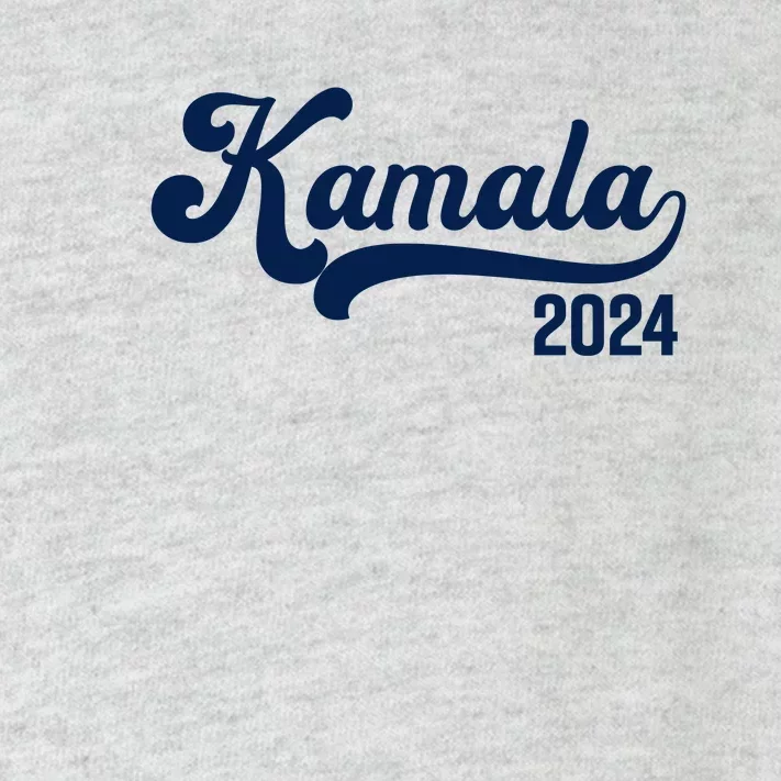 Vote Kamala Harris 2024 Retro Varsity Midnight Blue Toddler Long Sleeve Shirt