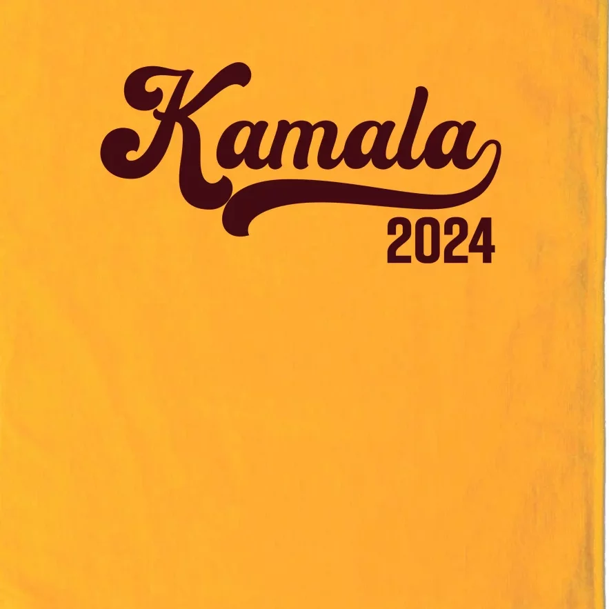 Vote Kamala Harris 2024 Retro Varsity Cardinal Red Platinum Collection Golf Towel