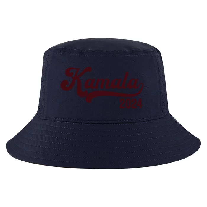 Vote Kamala Harris 2024 Retro Varsity Cardinal Red Cool Comfort Performance Bucket Hat