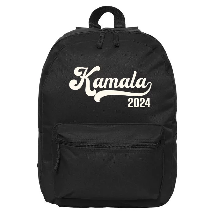 Vote Kamala Harris 2024 Retro Varsity Vintage 16 in Basic Backpack