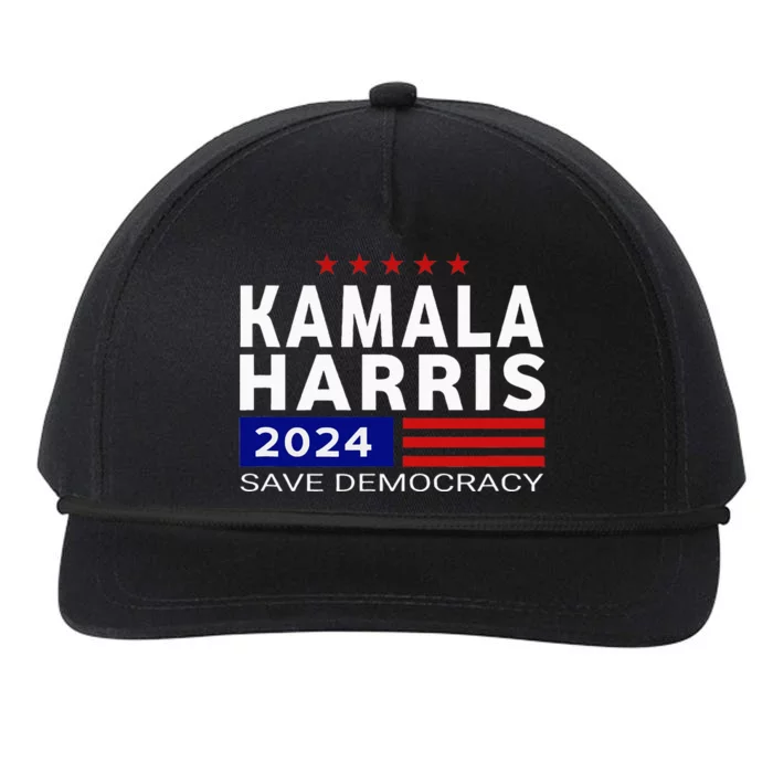 Vote Kamala Harris For Presidential Election 2024 Democratic Snapback Five-Panel Rope Hat