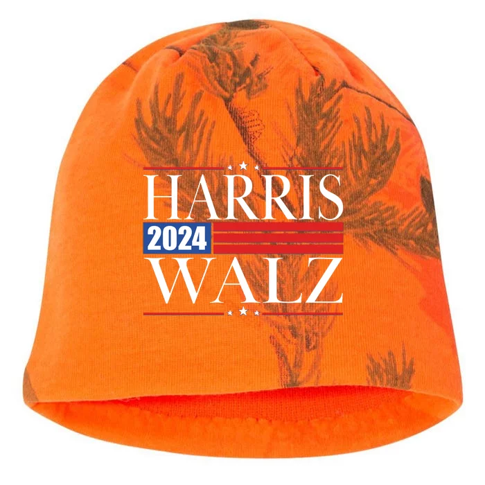 Vote Kamala Harris Tim Walz 2024 Election Kati - Camo Knit Beanie