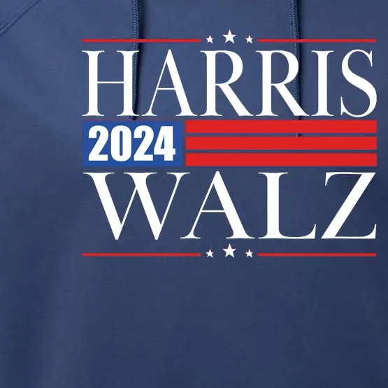 Vote Kamala Harris Tim Walz 2024 Election Performance Fleece Hoodie