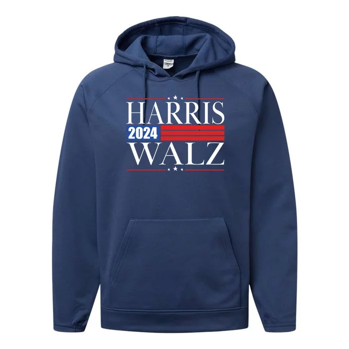 Vote Kamala Harris Tim Walz 2024 Election Performance Fleece Hoodie