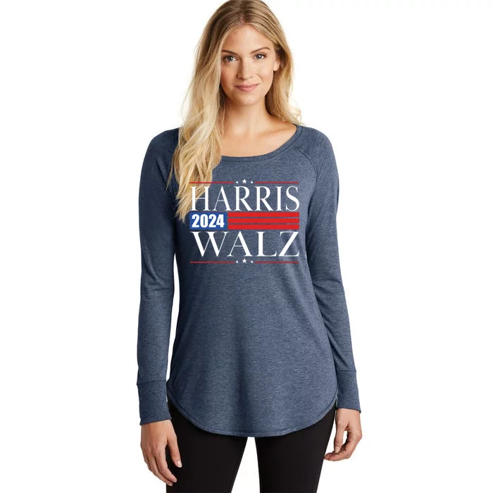 Vote Kamala Harris Tim Walz 2024 Election Women's Perfect Tri Tunic Long Sleeve Shirt