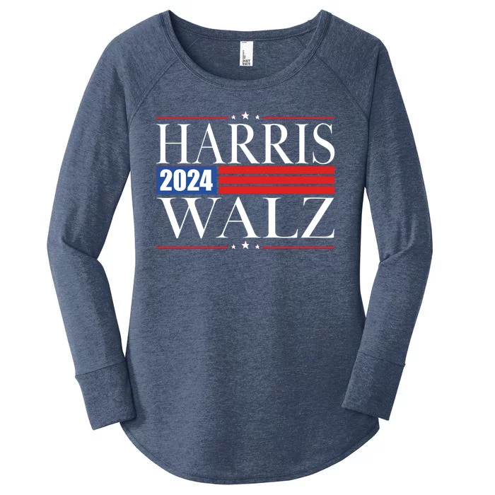 Vote Kamala Harris Tim Walz 2024 Election Women's Perfect Tri Tunic Long Sleeve Shirt