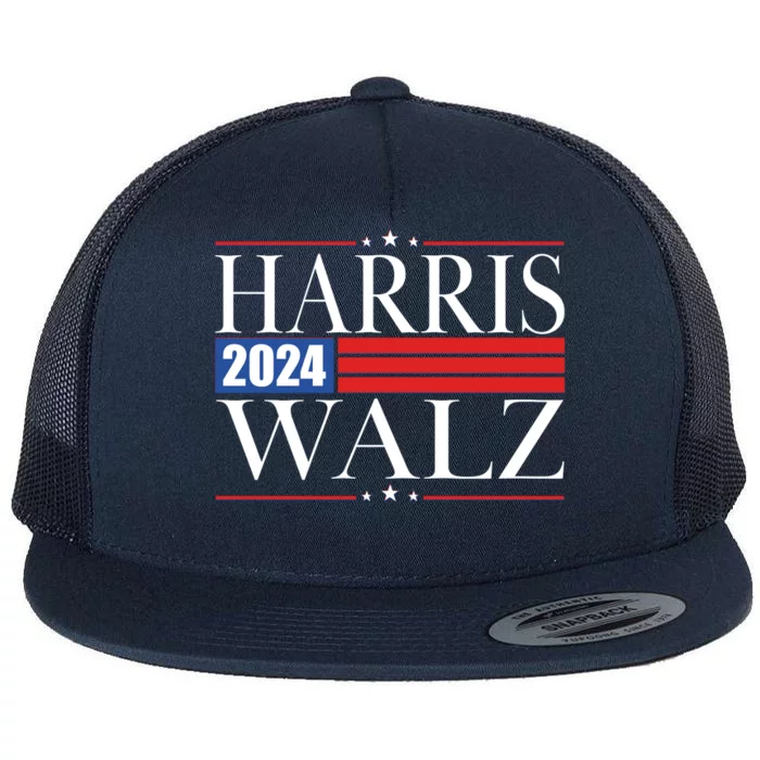 Vote Kamala Harris Tim Walz 2024 Election Flat Bill Trucker Hat