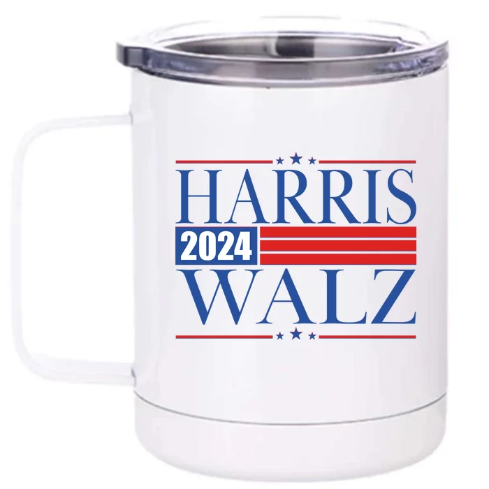 Vote Kamala Harris Tim Walz 2024 Election Front & Back 12oz Stainless Steel Tumbler Cup