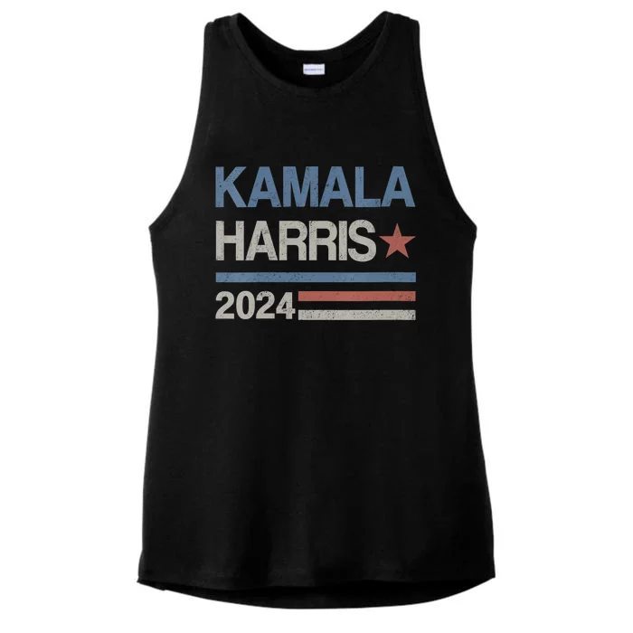 Vintage Kamala Harris 2024 For President Election Campaign Ladies Tri-Blend Wicking Tank