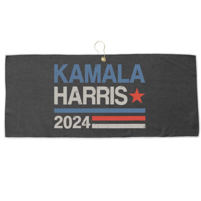 Vintage Kamala Harris 2024 For President Election Campaign Large Microfiber Waffle Golf Towel