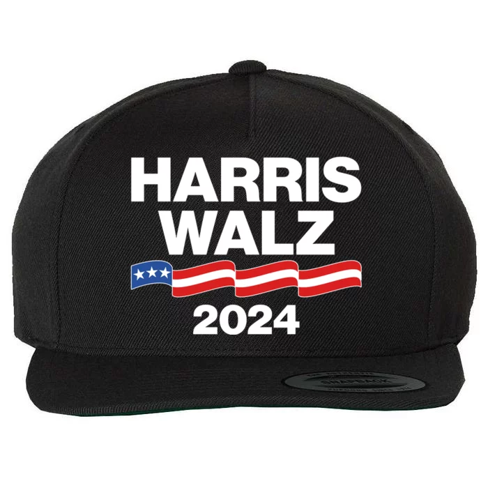 Vote Kamala Harris Tim Walz 2024 Election Wool Snapback Cap