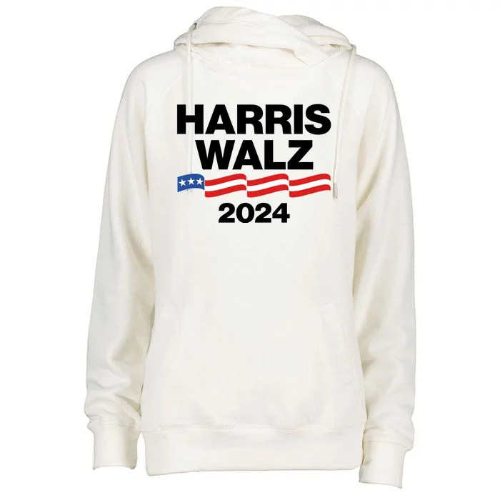 Vote Kamala Harris Tim Walz 2024 Election Womens Funnel Neck Pullover Hood