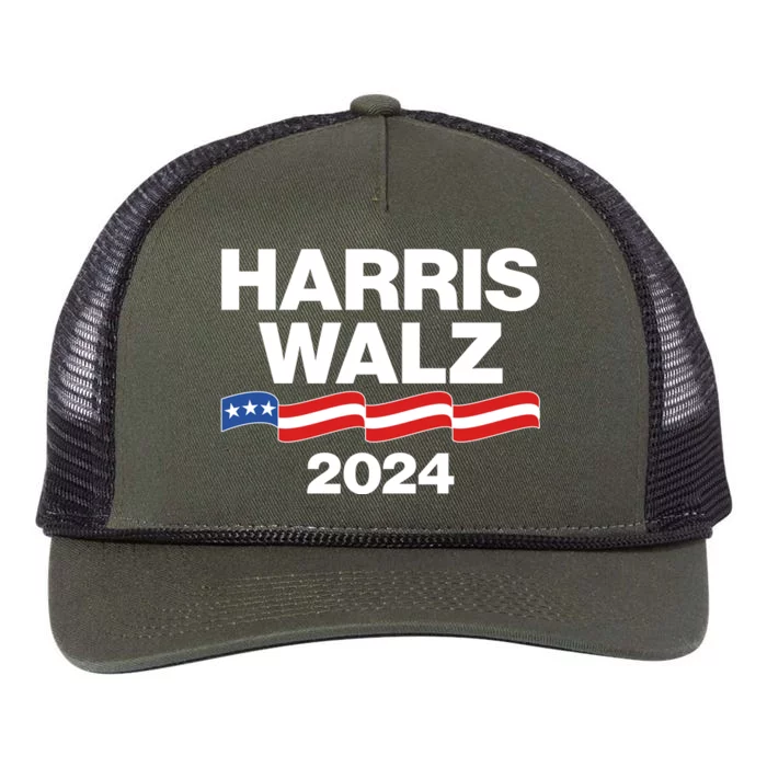 Vote Kamala Harris Tim Walz 2024 Election Retro Rope Trucker Hat Cap