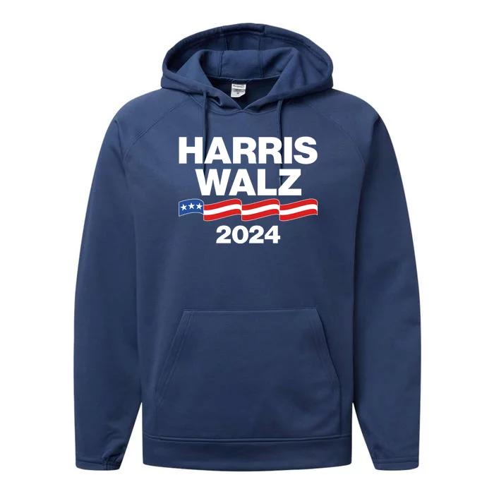 Vote Kamala Harris Tim Walz 2024 Election Performance Fleece Hoodie