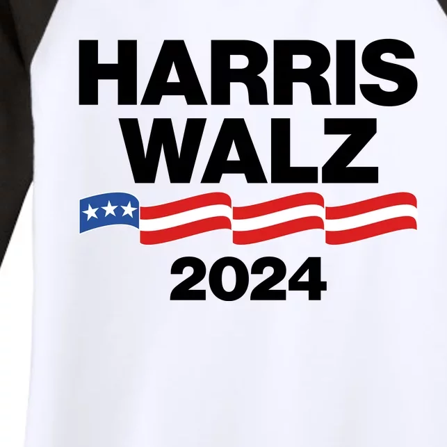 Vote Kamala Harris Tim Walz 2024 Election Women's Tri-Blend 3/4-Sleeve Raglan Shirt