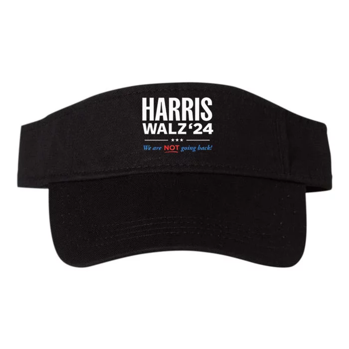 Vote Kamala Harris & Tim Walz 24 We Are Not Going Back Valucap Bio-Washed Visor