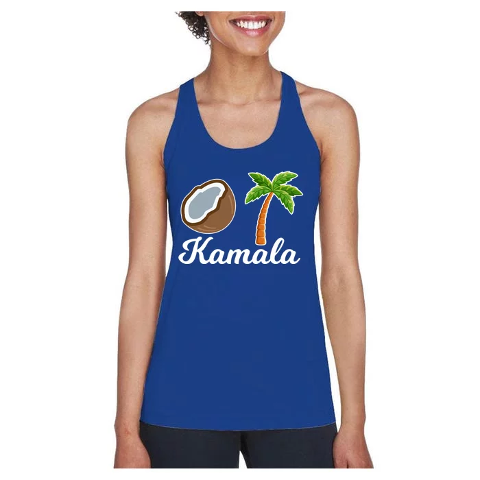 Vote Kamala Harris For President Fell Out Of A Coconut Tree Funny Gift Women's Racerback Tank