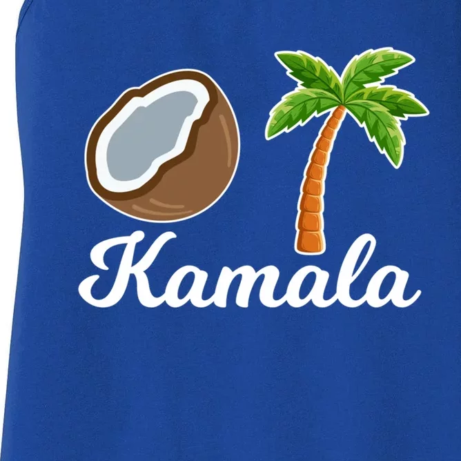 Vote Kamala Harris For President Fell Out Of A Coconut Tree Funny Gift Women's Racerback Tank