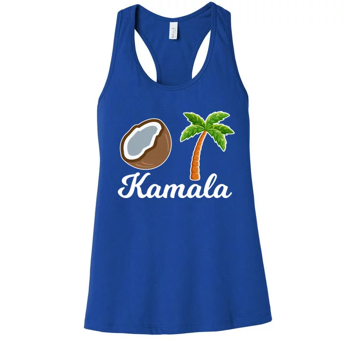 Vote Kamala Harris For President Fell Out Of A Coconut Tree Funny Gift Women's Racerback Tank