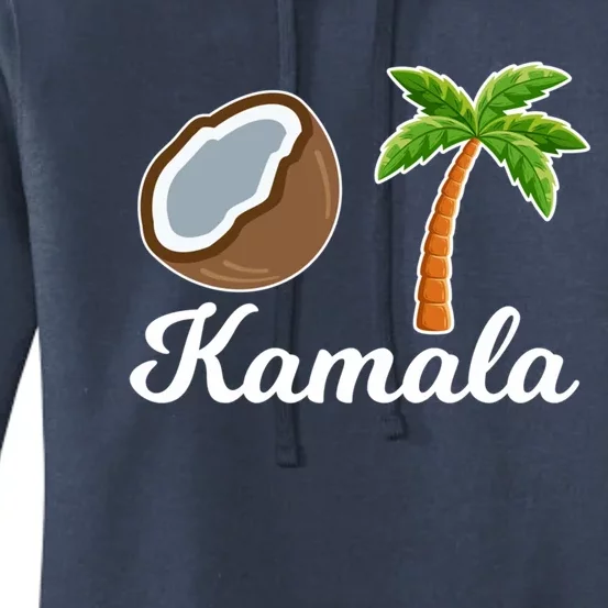 Vote Kamala Harris For President Fell Out Of A Coconut Tree Funny Gift Women's Pullover Hoodie