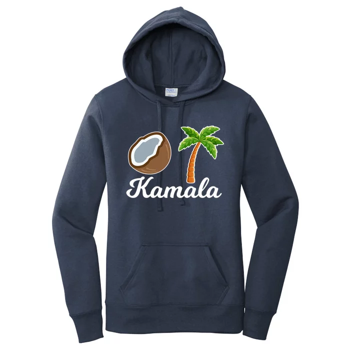 Vote Kamala Harris For President Fell Out Of A Coconut Tree Funny Gift Women's Pullover Hoodie