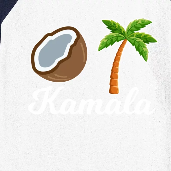 Vote Kamala Harris For President Fell Out Of A Coconut Tree Funny Gift Baseball Sleeve Shirt