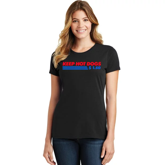 vintage Keep Hot Dogs $1.50 Women's T-Shirt