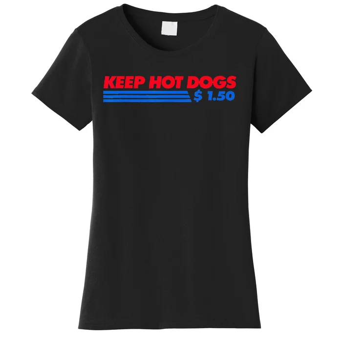 vintage Keep Hot Dogs $1.50 Women's T-Shirt