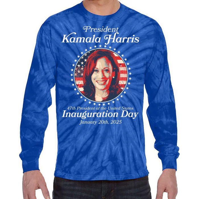 Vote Kamaia Harris 2024 Inauguration Day 2025 Tie-Dye Long Sleeve Shirt