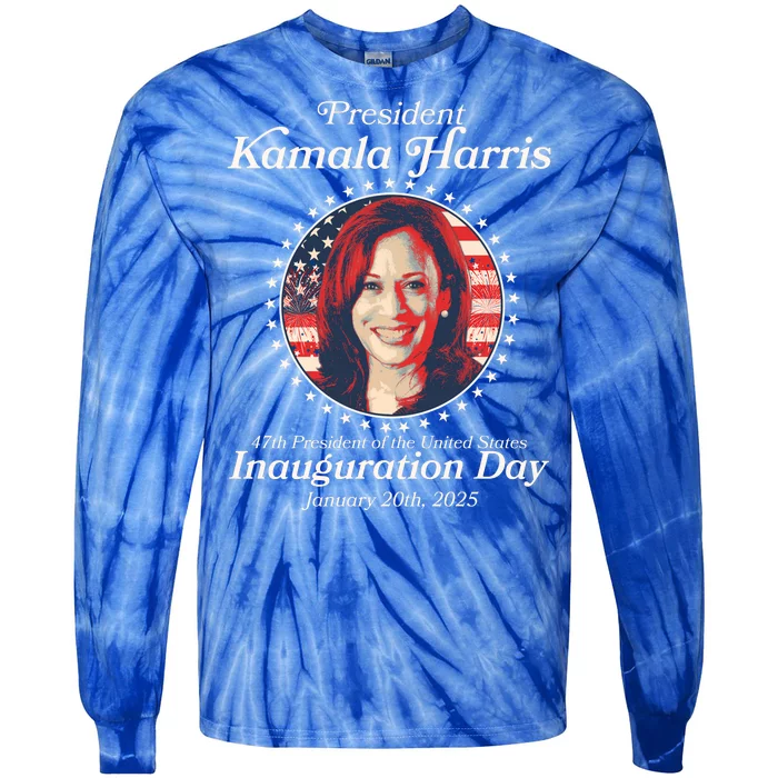 Vote Kamaia Harris 2024 Inauguration Day 2025 Tie-Dye Long Sleeve Shirt