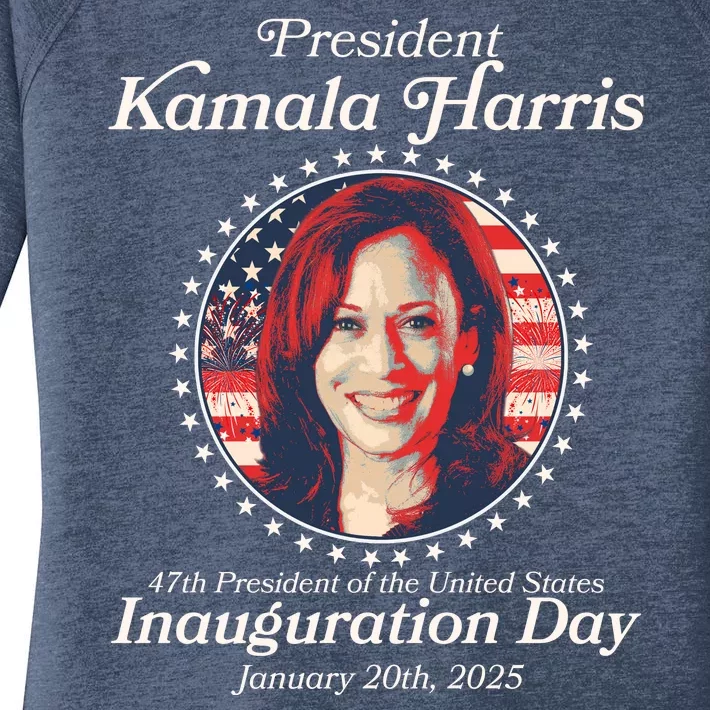 Vote Kamaia Harris 2024 Inauguration Day 2025 Women's Perfect Tri Tunic Long Sleeve Shirt