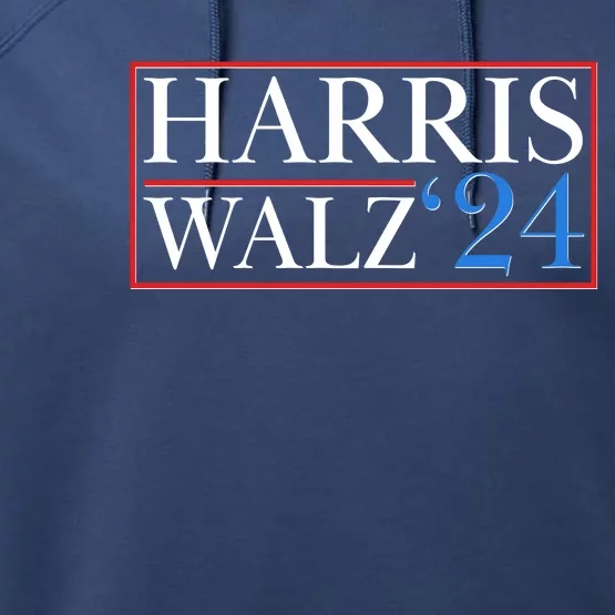 Vote Kamala Harris Tim Walz 2024 Election Performance Fleece Hoodie