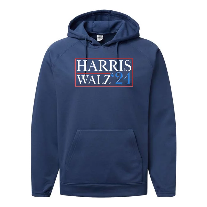 Vote Kamala Harris Tim Walz 2024 Election Performance Fleece Hoodie