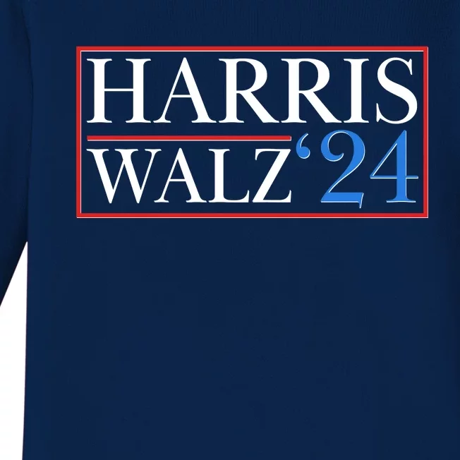 Vote Kamala Harris Tim Walz 2024 Election Baby Long Sleeve Bodysuit