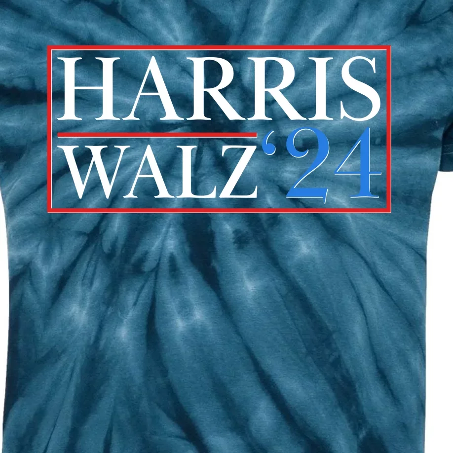 Vote Kamala Harris Tim Walz 2024 Election Kids Tie-Dye T-Shirt