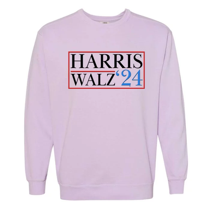 Vote Kamala Harris Tim Walz 2024 Election Garment-Dyed Sweatshirt