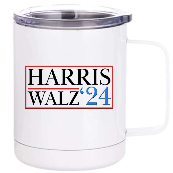 Vote Kamala Harris Tim Walz 2024 Election Front & Back 12oz Stainless Steel Tumbler Cup