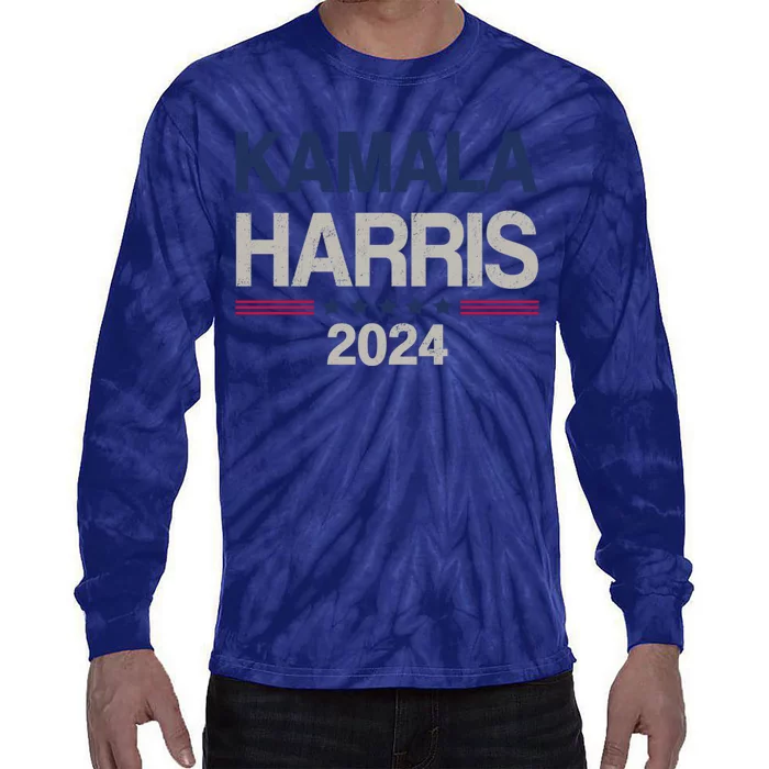 Vintage Kamala Harris 2024 Cute Tie-Dye Long Sleeve Shirt