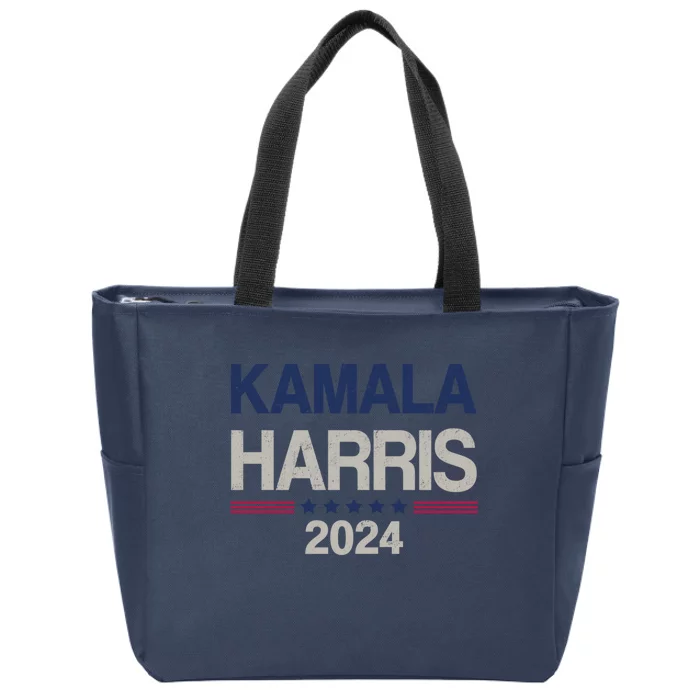 Vintage Kamala Harris 2024 Cute Zip Tote Bag