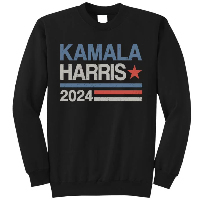 Vintage Kamala Harris 2024 For President Election Campaign Tall Sweatshirt