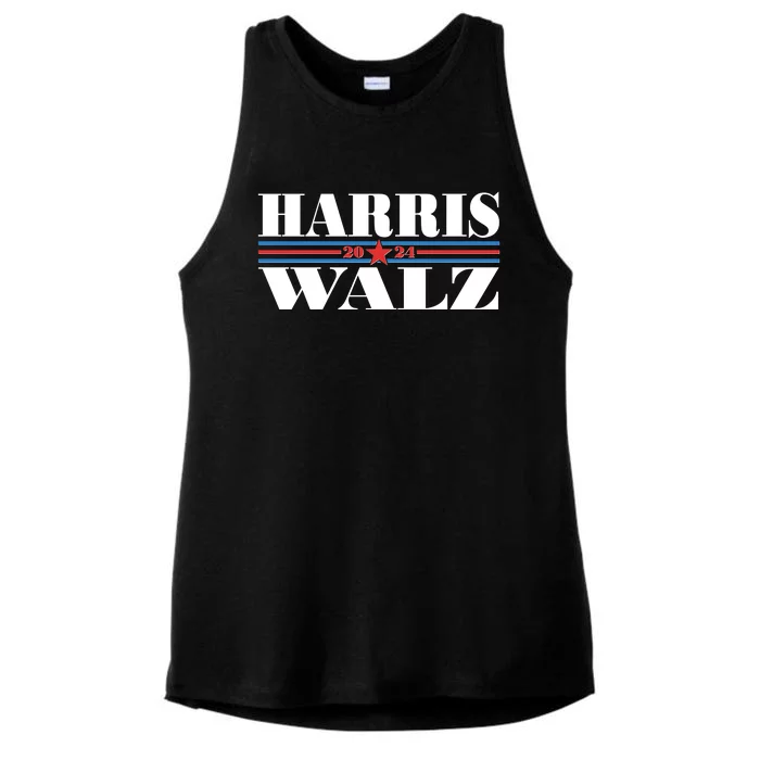 Vote Kamala Harris Tim Walz 2024 Election Ladies Tri-Blend Wicking Tank