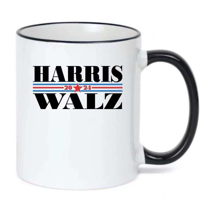 Vote Kamala Harris Tim Walz 2024 Election Black Color Changing Mug