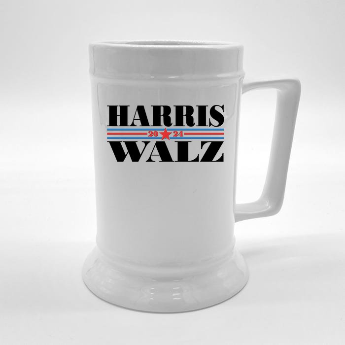 Vote Kamala Harris Tim Walz 2024 Election Front & Back Beer Stein