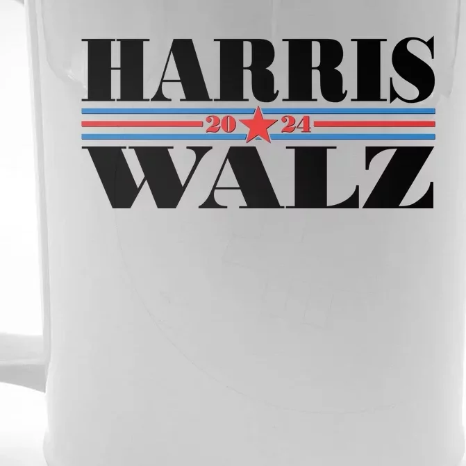 Vote Kamala Harris Tim Walz 2024 Election Front & Back Beer Stein